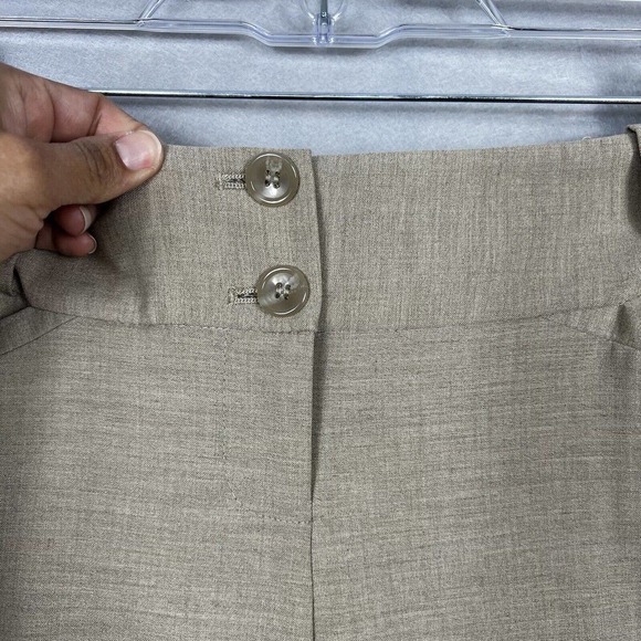 The Limited Cassidy Trouser Pants Size 2 Tan Wide Leg Workwear 33" inseam - Picture 6 of 11